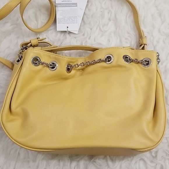 💕LANCASTER PARIS💕 Yellow Leather Shoulder Bag - Picture 3 of 11